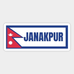 Janakpur City with Nepal Flag Sticker